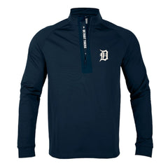 Detroit Tigers Levelwear Calibre Quarter-Zip Pullover Top Navy
