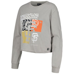 San Francisco Giants The Wild Collective Women's Cropped Long Sleeve T-Shirt Gray