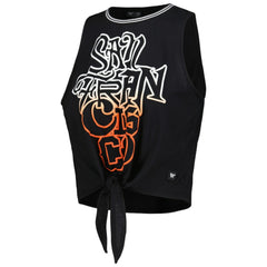 San Francisco Giants The Wild Collective Women's Twisted Tie Front Tank Top Black
