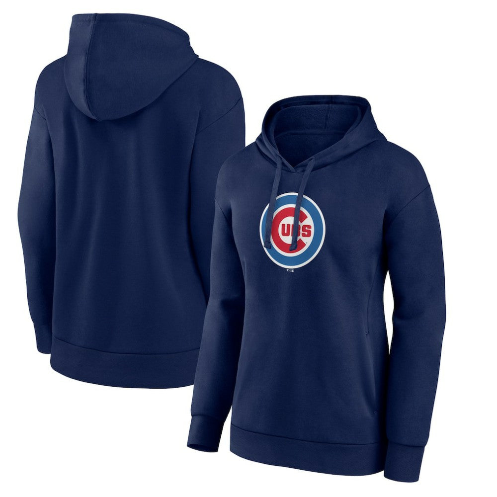 Chicago Cubs Women's Core Logo Pullover Hoodie Navy
