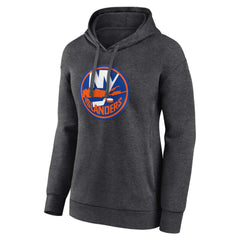 New York Islanders Women's Primary Logo Pullover Hoodie Charcoal