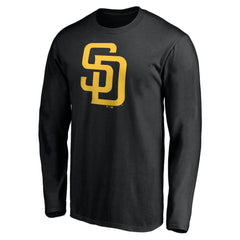San Diego Padres Official Team Logo Long Sleeve T-Shirt Black