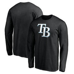 Tampa Bay Rays Official Team Logo Long Sleeve T-Shirt Black