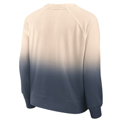 Houston Astros Women's Luxe Lounge Arch Raglan Pullover Sweatshirt Tan/Navy