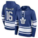 Mitch Marner Toronto Maple Leafs Fanatics Name & Number Lace-Up Pullover Hoodie Blue