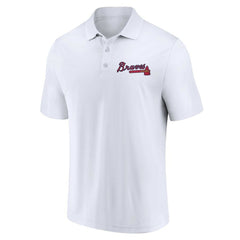 Atlanta Braves Two-Pack Logo Lockup Polo Set Navy/White