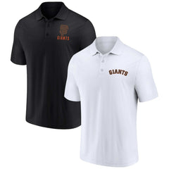 San Francisco Giants Two-Pack Logo Lockup Polo Set Black/White