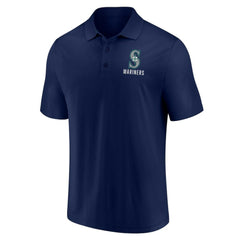 Seattle Mariners Two-Pack Logo Lockup Polo Set Navy/White