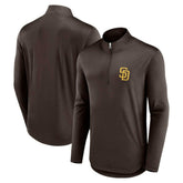 San Diego Padres Quarterback Quarter-Zip Top Brown