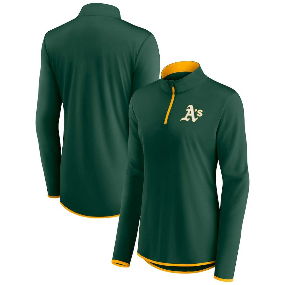 Athletics Women's Corner Quarter-Zip Top Green