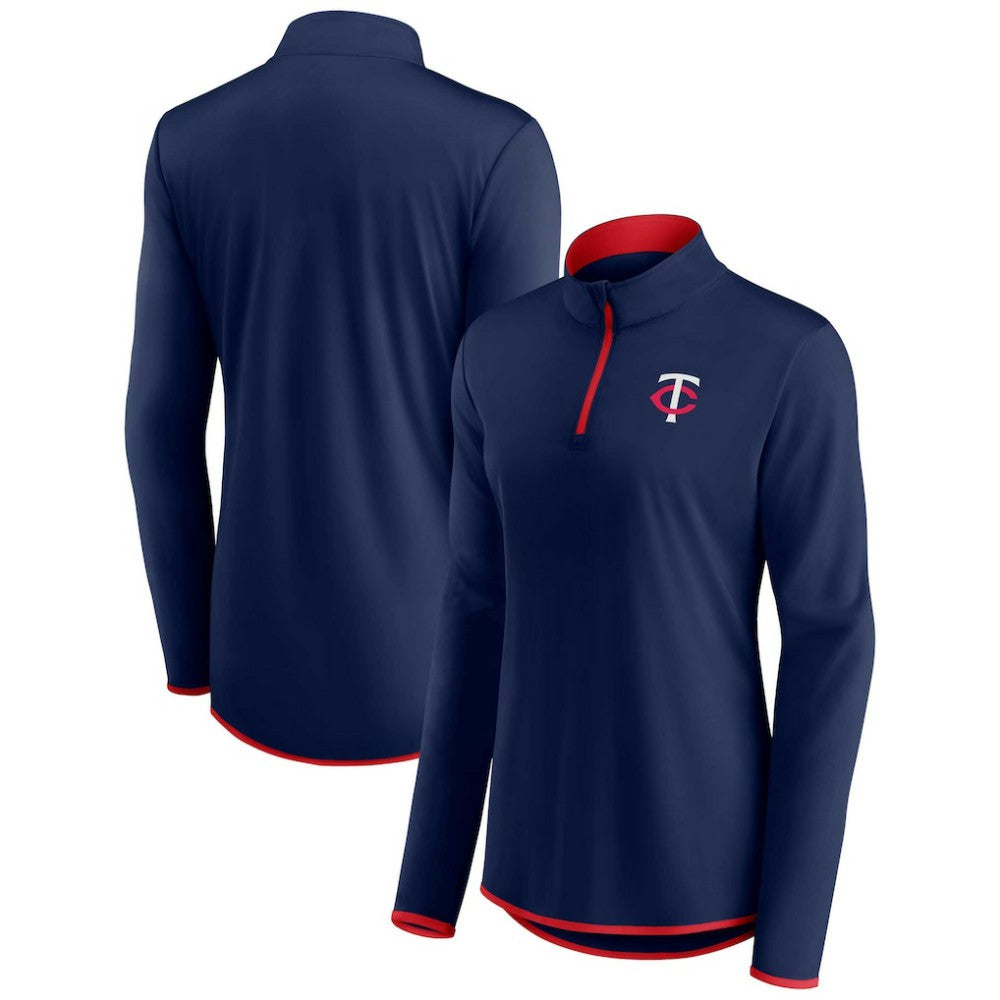 Minnesota Twins Women's Corner Quarter-Zip Top Navy
