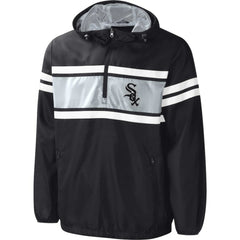 Chicago White Sox G-III Sports by Carl Banks Game Score Quarter-Zip Windbreaker Black