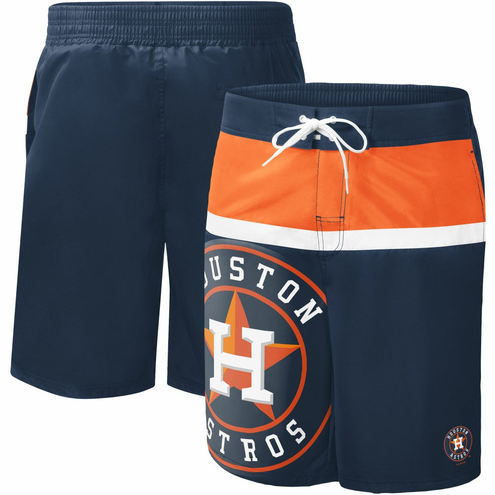 Houston Astros G-III Sports by Carl Banks Sea Wind Swim Shorts Navy
