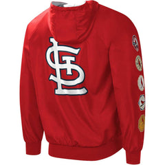 St. Louis Cardinals G-III Sports by Carl Banks Southpaw Reversible Raglan Hoodie Full-Zip Jacket Red/Heather Gray
