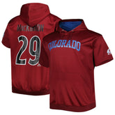 Nathan MacKinnon Colorado Avalanche Fanatics Big & Tall Name & Number Pullover Hoodie Burgundy