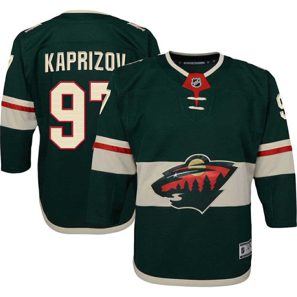Kirill Kaprizov Minnesota Wild Youth Home Premier Player Jersey Green