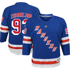 Mika Zibanejad New York Rangers Youth Home Replica Player Jersey Blue