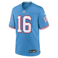 Treylon Burks Tennessee Titans Oilers Throwback Alternate Game Player Jersey - Light Blue
