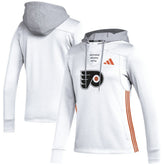 Philadelphia Flyers adidas Women's Refresh Skate Lace AEROREADY Pullover Hoodie White