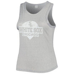 Chicago White Sox Soft as a Grape Women's Plus Size High Neck Tri-Blend Tank Top Gray