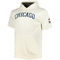 Chicago White Sox Profile Big & Tall Contrast Short Sleeve Pullover Hoodie Oatmeal