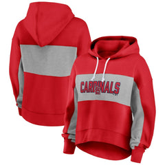 St. Louis Cardinals Women's Filled Stat Sheet Pullover Hoodie Red