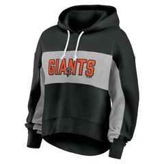 San Francisco Giants Women's Filled Stat Sheet Pullover Hoodie Black