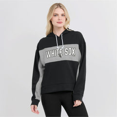 Chicago White Sox Women's Filled Stat Sheet Pullover Hoodie Black