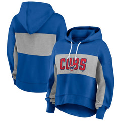 Chicago Cubs Women's Filled Stat Sheet Pullover Hoodie Royal