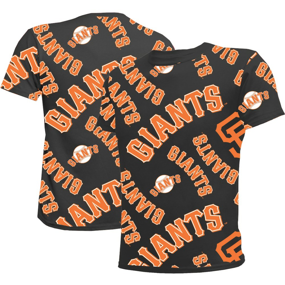 San Francisco Giants Stitches Youth Allover Team T-Shirt Black
