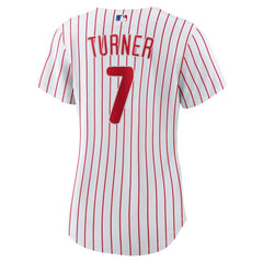 Trea Turner Philadelphia Phillies Women's Home Replica Player Jersey - White