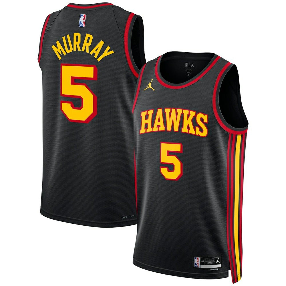 Dejounte Murray Atlanta Hawks Jordan Brand Unisex Swingman Jersey - Statement Edition - Black for sale
