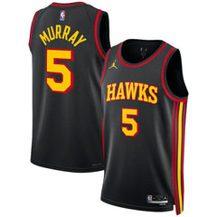 Dejounte Murray Atlanta Hawks Jordan Brand Unisex Swingman Jersey - Statement Edition - Black for sale