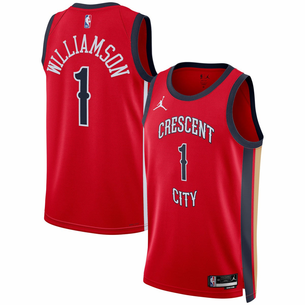 Zion Williamson New Orleans Pelicans Jordan Brand Unisex Swingman Jersey - Statement Edition - Red for sale