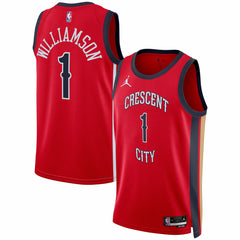 Zion Williamson New Orleans Pelicans Jordan Brand Unisex Swingman Jersey - Statement Edition - Red for sale