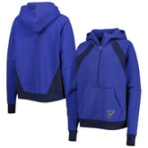 St. Louis Blues Starter Women's Wishbone Half-Zip Hoodie Blue