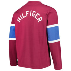 Colorado Avalanche Tommy Hilfiger Walter Lace-Up Long Sleeve Top Burgundy