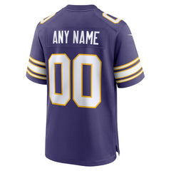 Minnesota Vikings Classic Custom Game Jersey - Purple