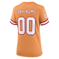 Tampa Bay Buccaneers Women's Custom Throwback Game Jersey - Orange
