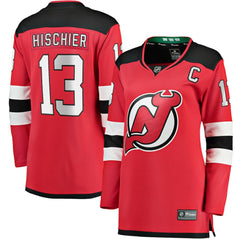 Nico Hischier New Jersey Devils Fanatics Women's Captain Patch Home Breakaway Jersey Red