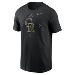 Colorado Rockies Camo Logo T-Shirt Black | Nike