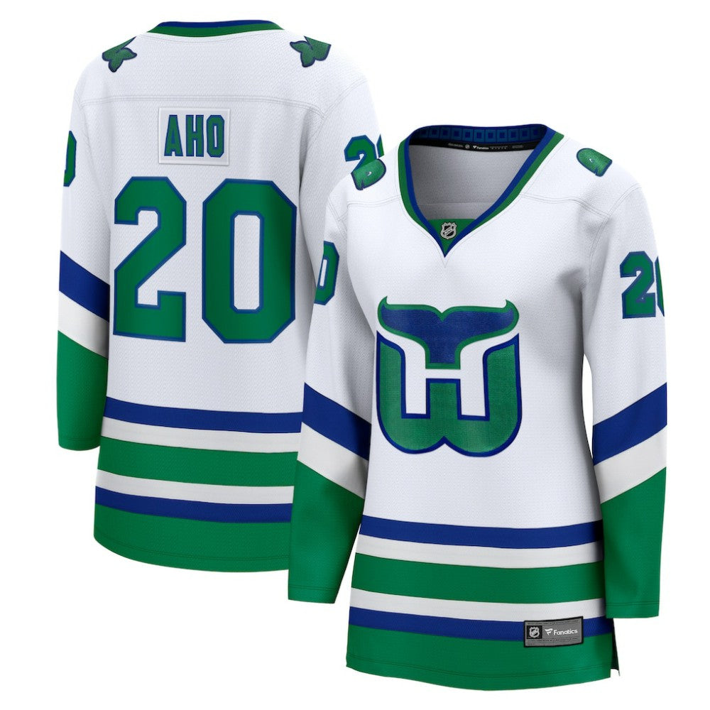 Sebastian Aho Carolina Hurricanes Fanatics Women's Throwback Breakaway Jersey White