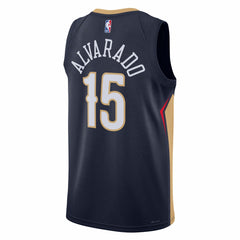 Jose Alvarado New Orleans Pelicans Unisex Swingman Jersey - Icon Edition - Navy