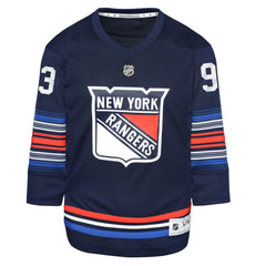 Mika Zibanejad New York Rangers Youth Alternate Replica Player Jersey Navy