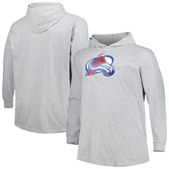 Colorado Avalanche Big & Tall Pullover Hoodie Heather Gray
