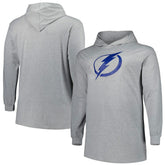 Tampa Bay Lightning Big & Tall Pullover Hoodie Heather Gray
