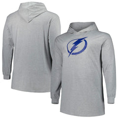 Tampa Bay Lightning Big & Tall Pullover Hoodie Heather Gray