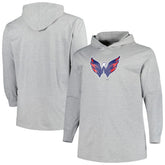Washington Capitals Big & Tall Pullover Hoodie Heather Gray