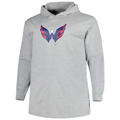 Washington Capitals Big & Tall Pullover Hoodie Heather Gray