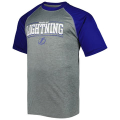 Tampa Bay Lightning Big & Tall Logo Raglan T-Shirt Heather Gray